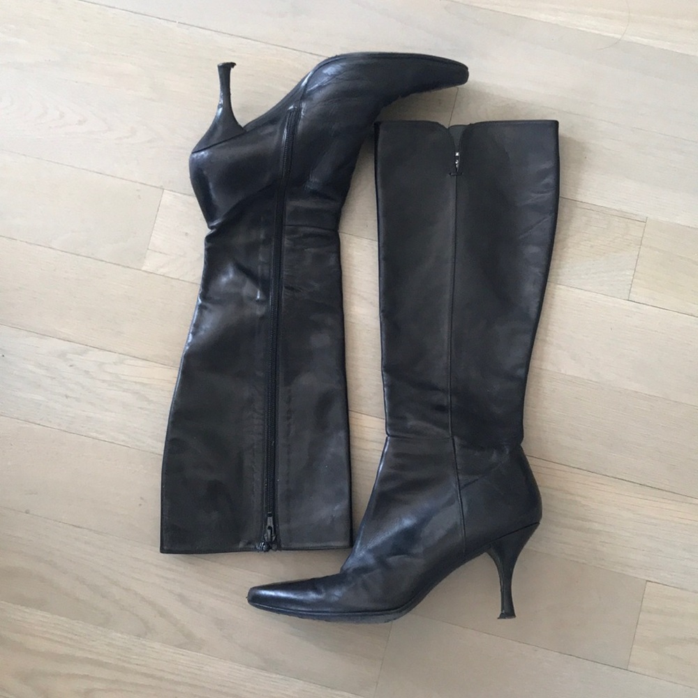 Stuart Weitzman Black Leather boots